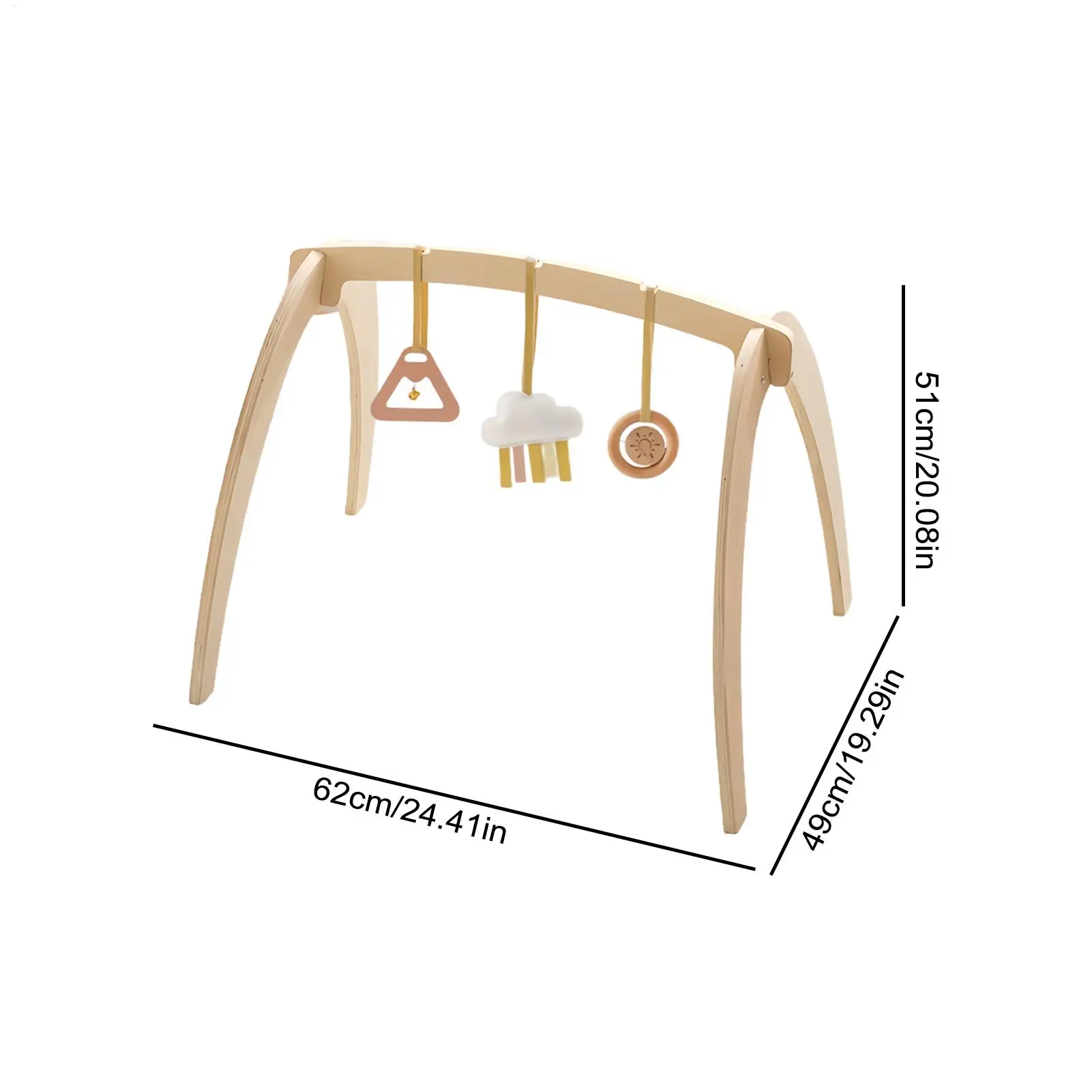 Activity Gym For Baby Learning Sensory Toys With Rattle Natural Stimulation Baby Play Gym For Toddler Kids Girls Shower Birthday