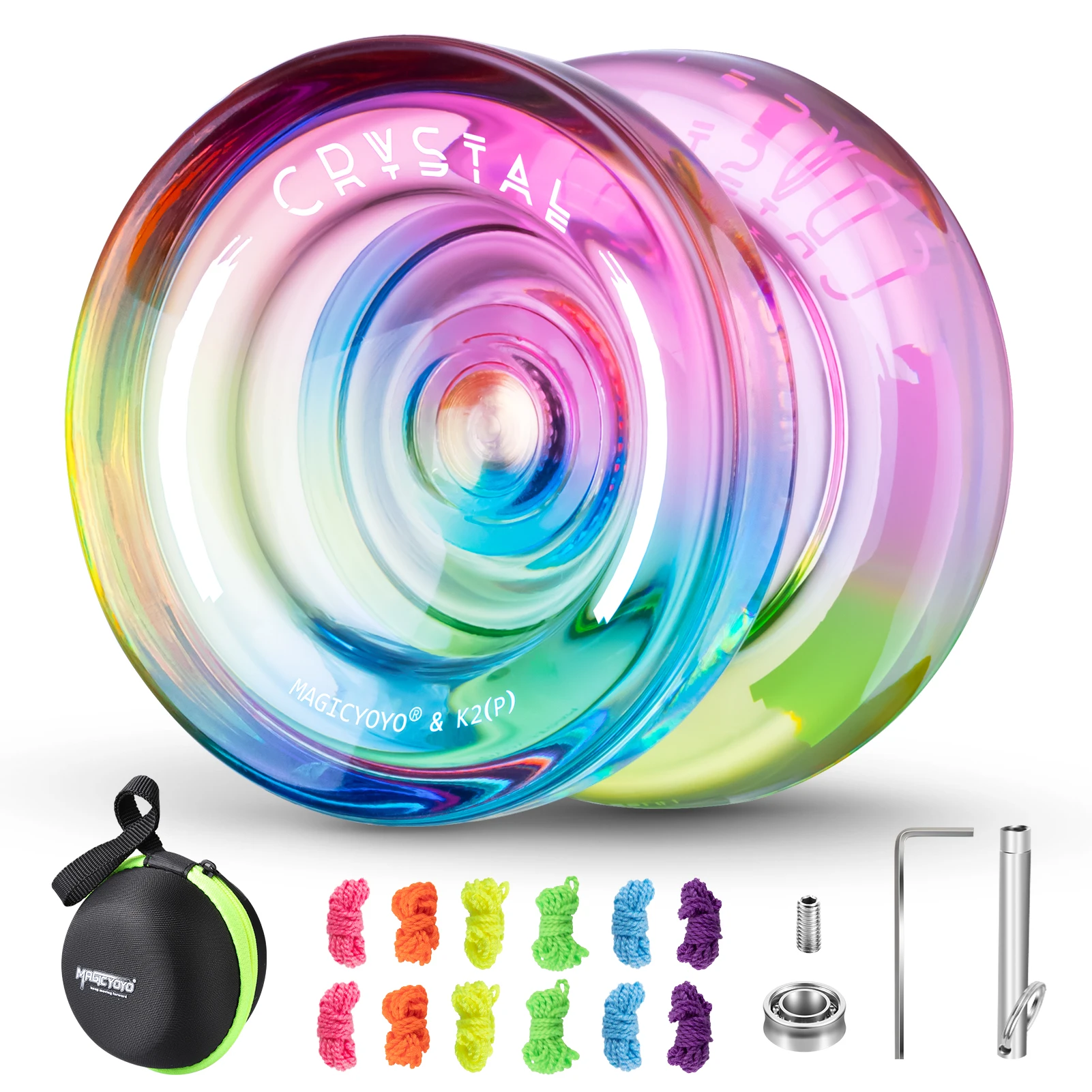 MAGICYOYO-Yoyo K2 Crsytal gradiente de plástico, doble función