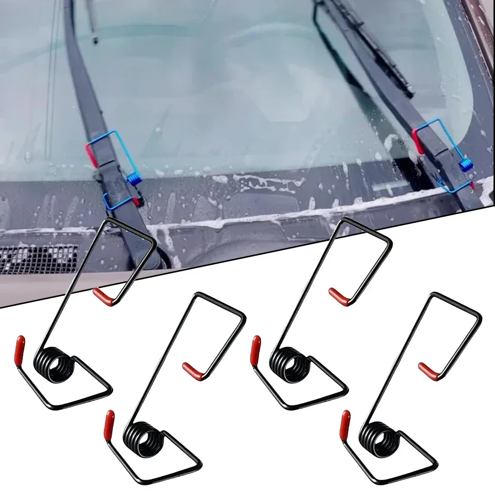 4pcs Car Wiper Booster Springs Intelligent Wiper Arms Steel Rubber Windscreen Wipers Accessories Easily Installed For Most Car