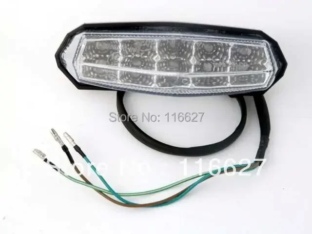 Para Kawasaki Dual Sport ATV KDX KLX KLR Mule KAF luz trasera de freno LED transparente posventa de alta calidad