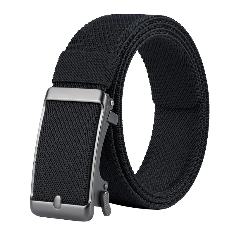 

Новый парусиновый ремень унисекс, модный эластичный тканый холщовый сплав с автоматической пряжкой, мужской ремень, уличный повседневный молодежный спортивный джинсовый ремень