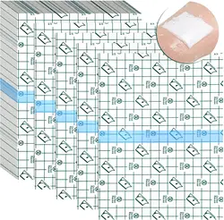 自己粘着性の透明な保護フィルム,100個,2x2インチ,透明な弾性,防水シャワーパッチ