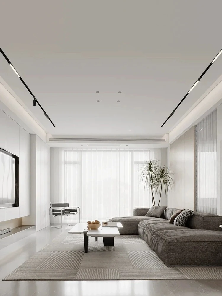 LED Magnetic Track Light Ultra-thin Surface Mounted 1cm Rails Lighting Fixture Ceiling Spot Floodlight For Living Room Bedroom