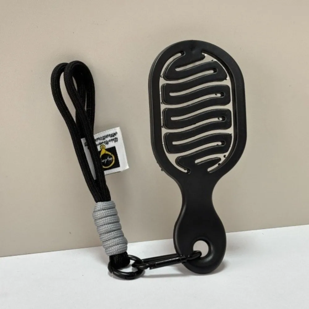 Portable Mini Travel Hair Comb Anti-Static Wet and Dry Use Pocket Hollow Hair Comb with Lanyard Nylon Bristles