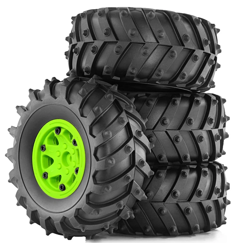 

【Срочная распродажа】4 шт., 128 мм, 1/10-Monster Beadlock, набор резиновых шин для 1/10 RC гусеничного автомобиля TRX4 D90 D110 Axial SCX10