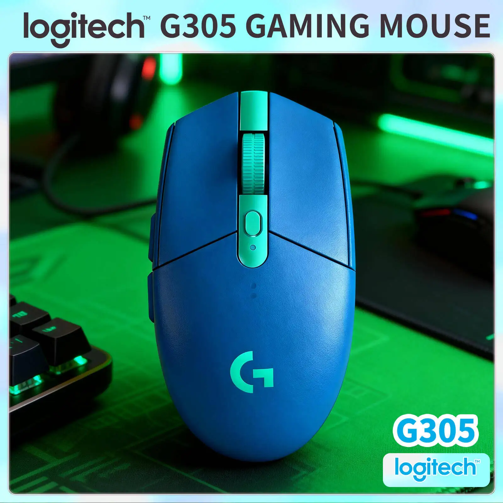 

Logitech G305 Gaming Mouse with LIGHTSPEED, 12000 DPI HERO, 6 Custom Buttons, 250h Battery, 99g, PC Mac Laptop Compatible