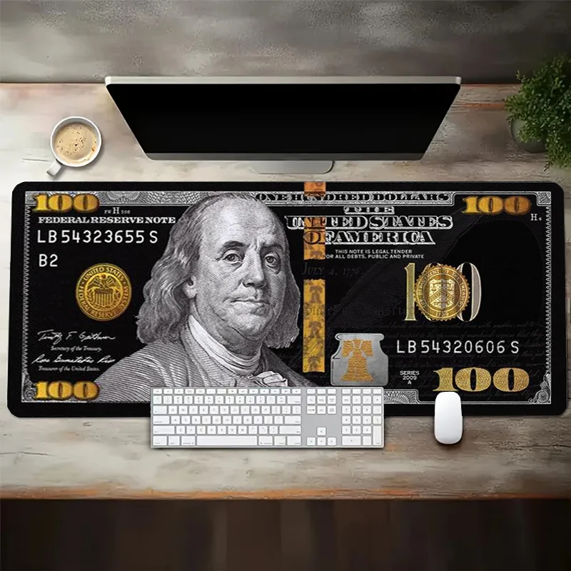 Large Mouse Money Pattern Mousepad XXL Mouse Pad Electronic Sports Keyboard Pads Gaming Setup Accessories Mouse Mat 40x80 ﻿ ﻿