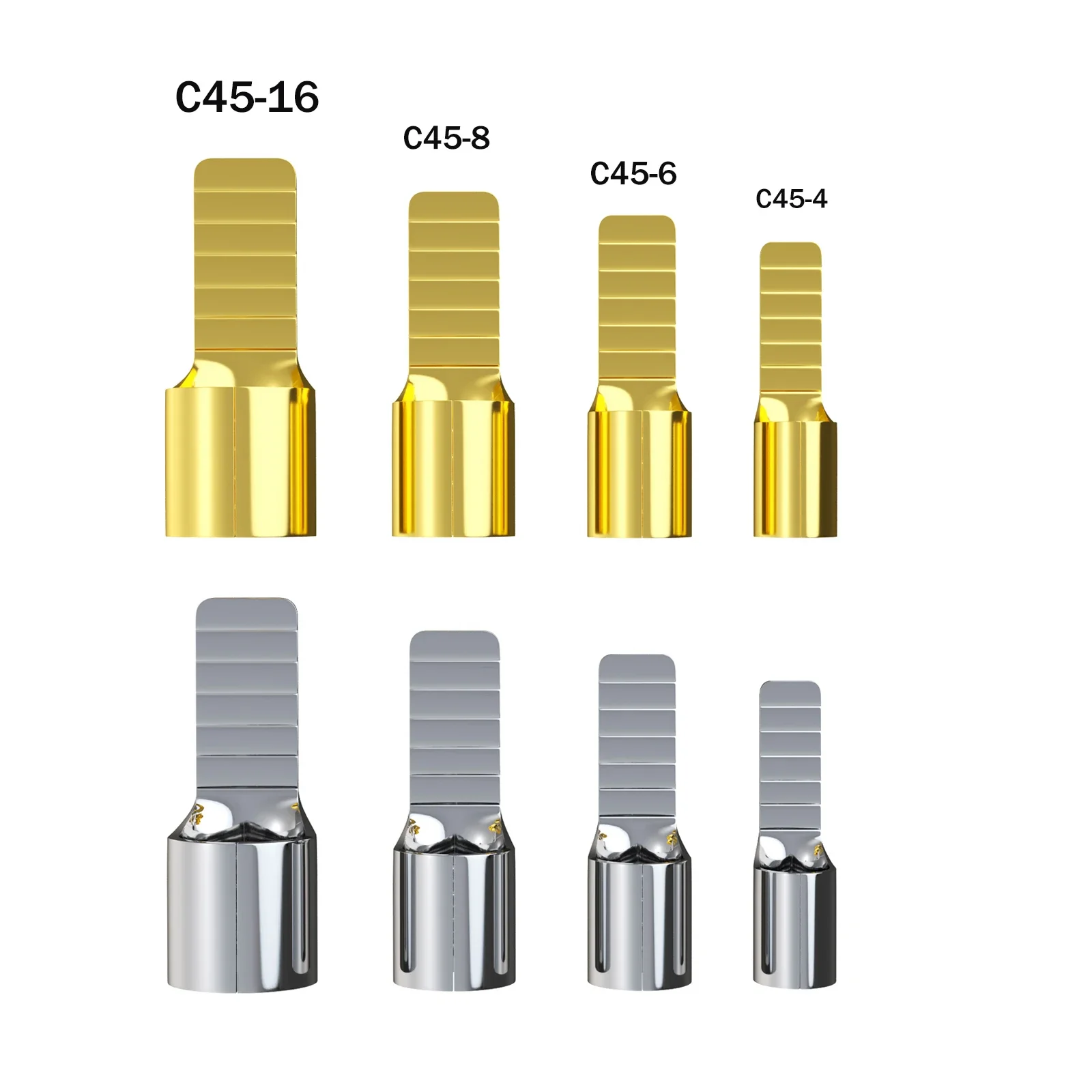 C45-Klemmen für Elektrokabel-Stecker, Luftschalter, Leistungsschalter, Drahtverbinder, C45-4/6/8/16 Kupfer-Crimp-Klemme – Detail 2