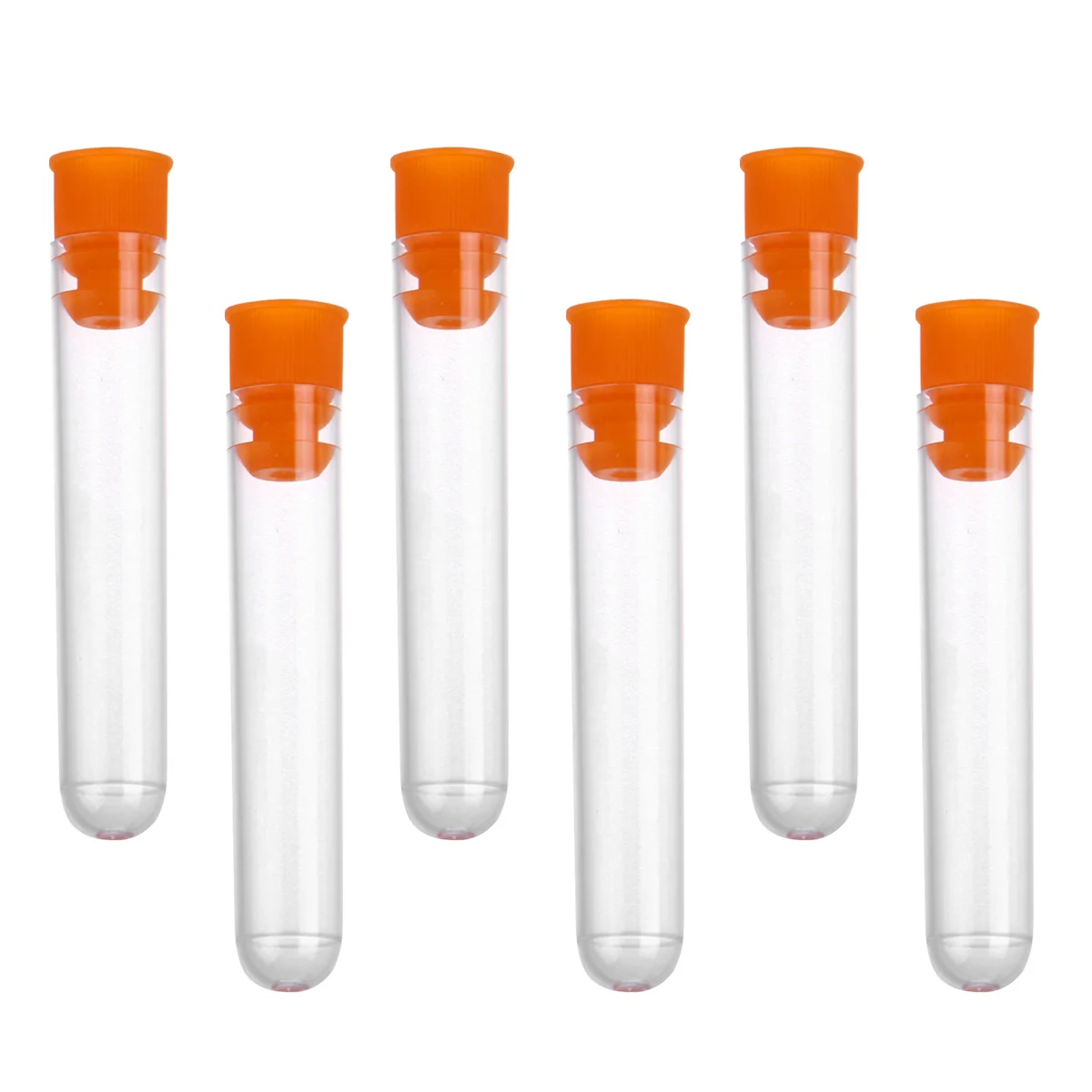 

100Pcs Plastic Tubes with Lids Clear Reusable Test Tube for Science Lab Cosmetics Gel Sample Portable Travel Container