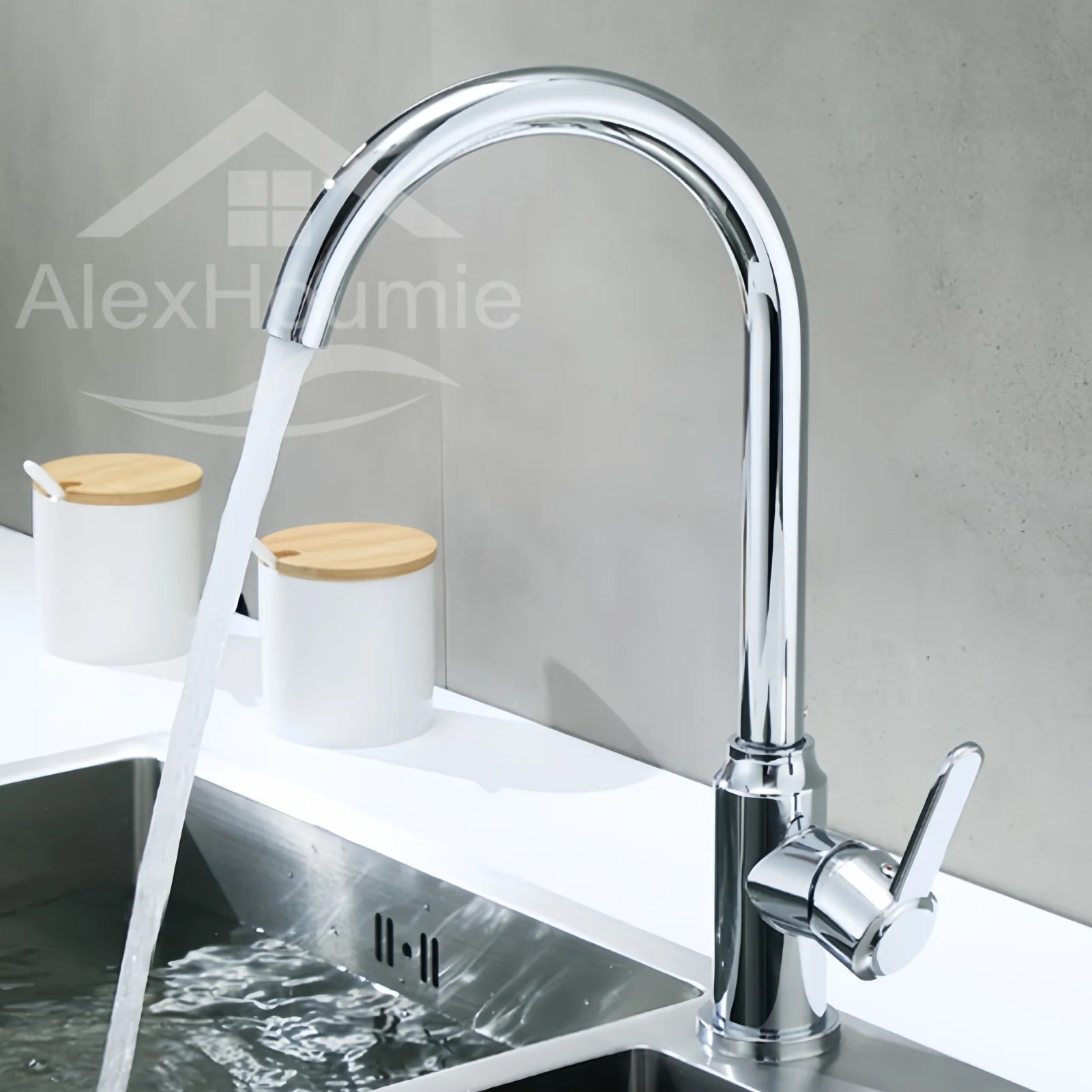 

Kitchen Faucet Kitchen Sink Water Tap Single Handle Mixer Tap 360 Rotation Kitchen Shower Faucet Galvanized Hot and Cold Faucet