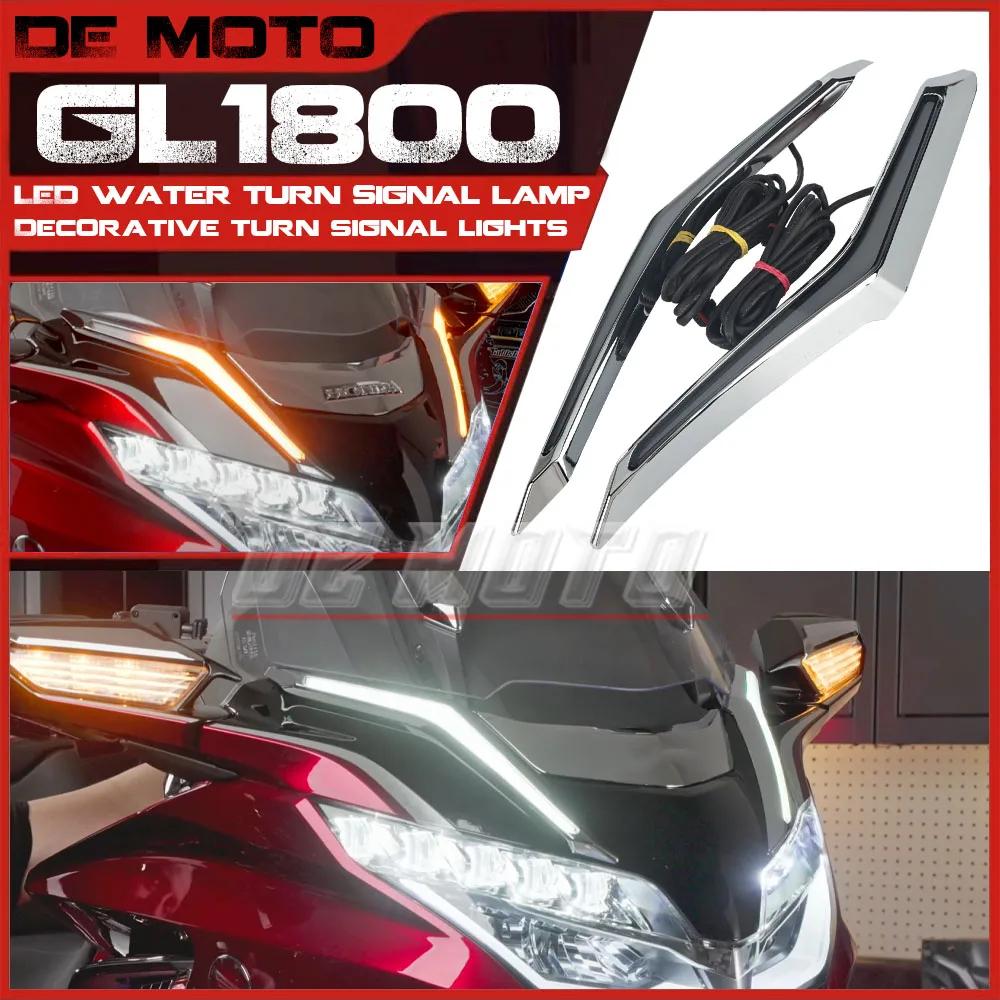 Motorcycle Strike Windshield Trim Lamp Turn Signal Brake LED Light For Honda Gold Wing GL 1800 GL1800 Tour DCT Airbag 2018-2023