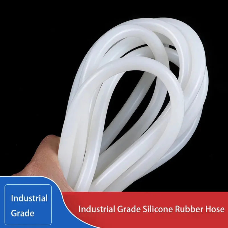 

Flexible Silicone Rubber Hose 1M 2M 5M Length White Nontoxic Industrial Tube ID 2-22mm