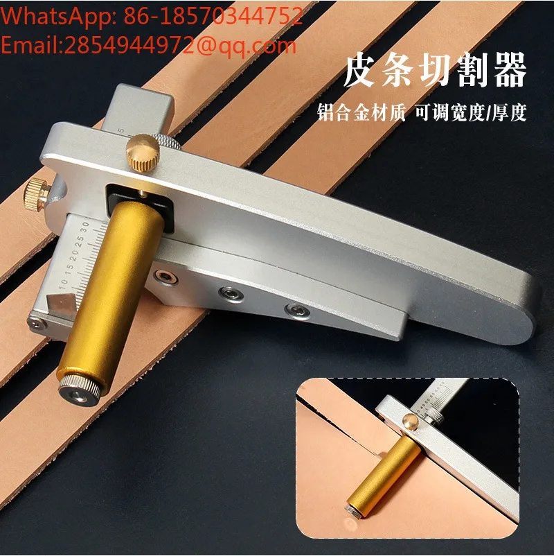 2026   Manual Leather Strap Cutting Tool Thickness Adjustable Leather Strip Slitter for Handmade Leather Craft