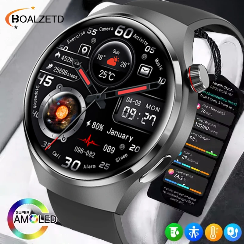 

New Original AMOLED Screen Bluetooth Call Men Smartwatch Sports Activity Fitness Waterproof Watches For Huawei Smart Watch Men