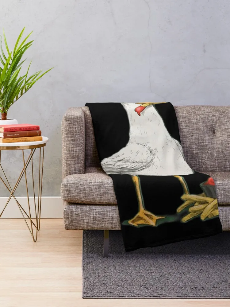 Seagull with fries Classic Throw Blanket Blankets For Baby Furry Polar Blankets