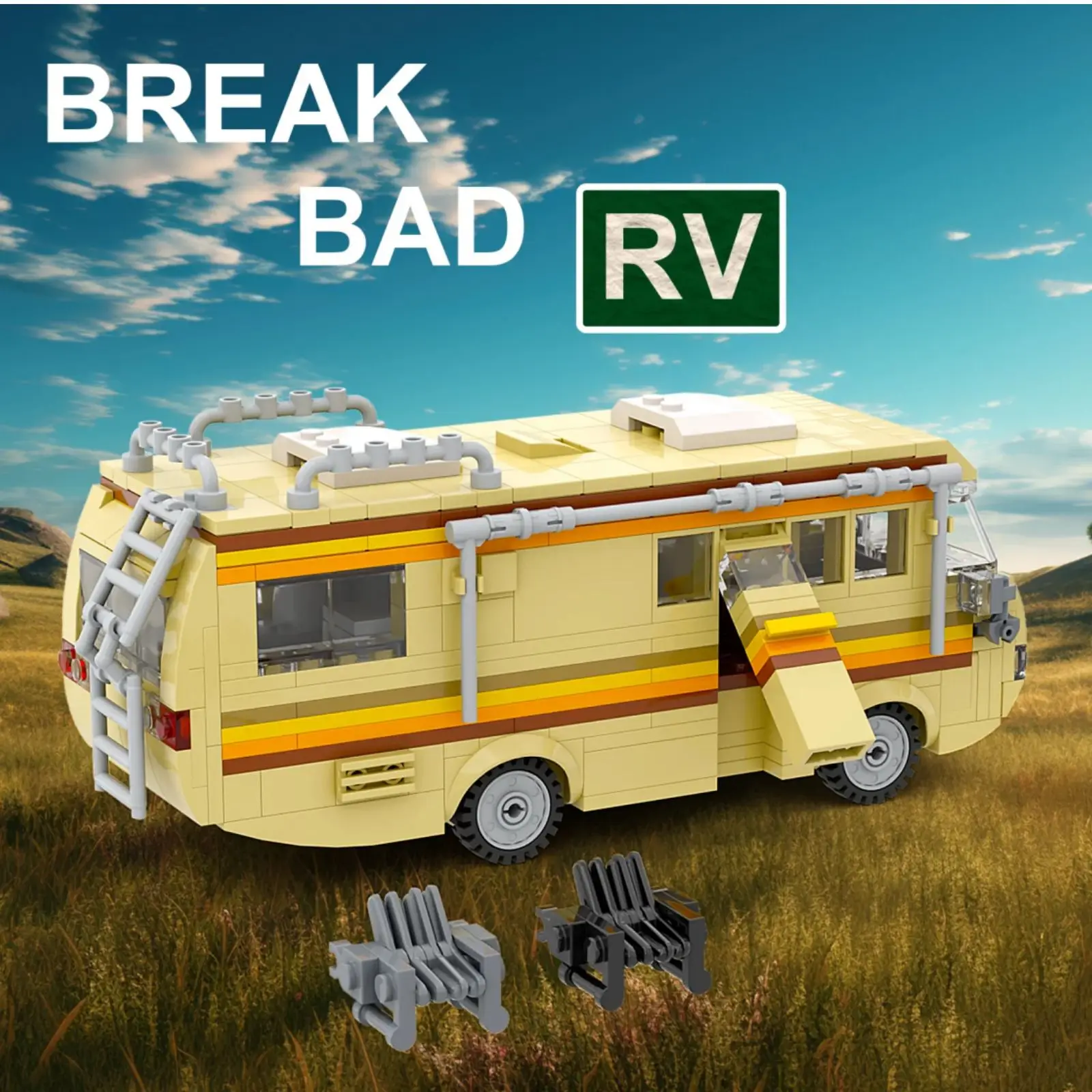 MOC Break Bad RV Building Blocks Kit Creative Van House Camper Toys Building Blocks Set da costruzione fai da te veicolo giocattolo per bambini adulti