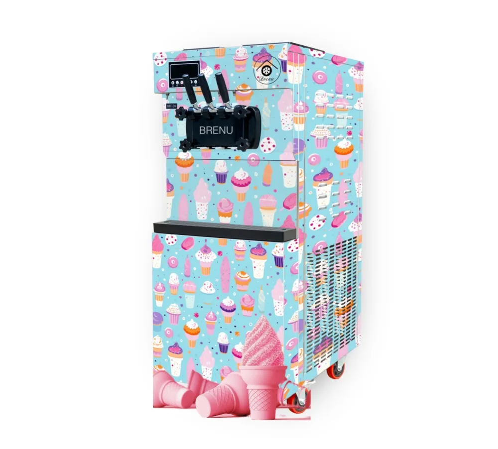 

Brenu Ice-cream Machines Soft Serve Icecream Robot Automatic Ice Cream Machine for Commercial Use
