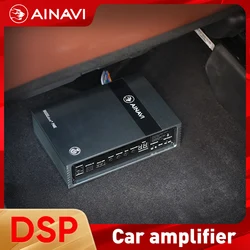 Ainavi P48E Dsp Processor Bluetooth Car Hifi Amplifier 4 Channels 12V Automotivo Audio Equalizer Low Amp for Car Sound