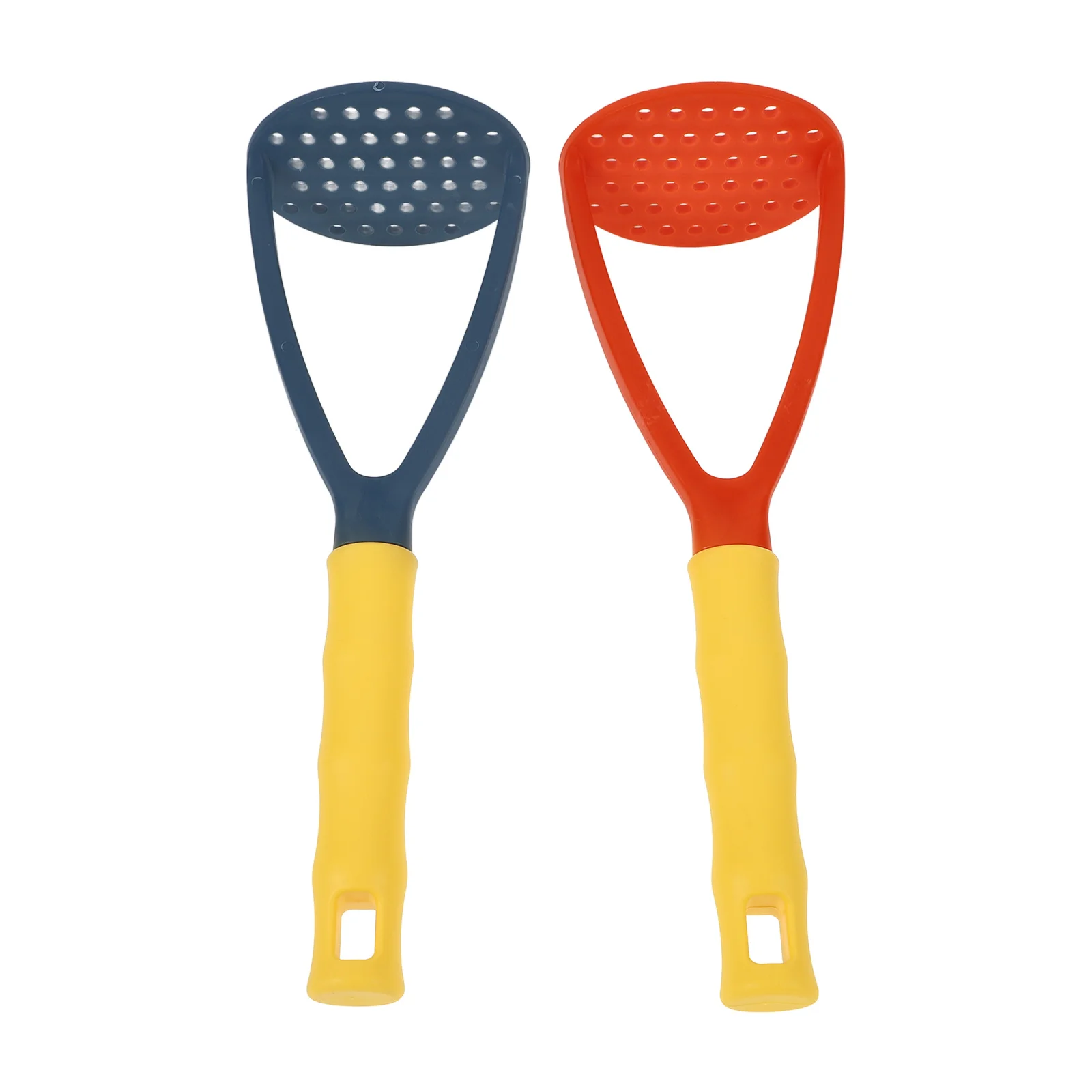 

2pcs Potato Masher Kitchen Tool Reusable Vegetable Fruit Masher For Potatoes Carrots Bananas Manual Food Presser Thickened Mesh