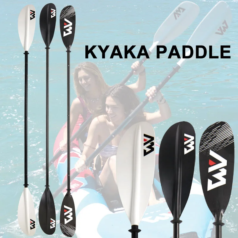 double blade kayak paddle aluminium oar 230cm for canoe inflatable dinghy raft white color paddle brand 4 section