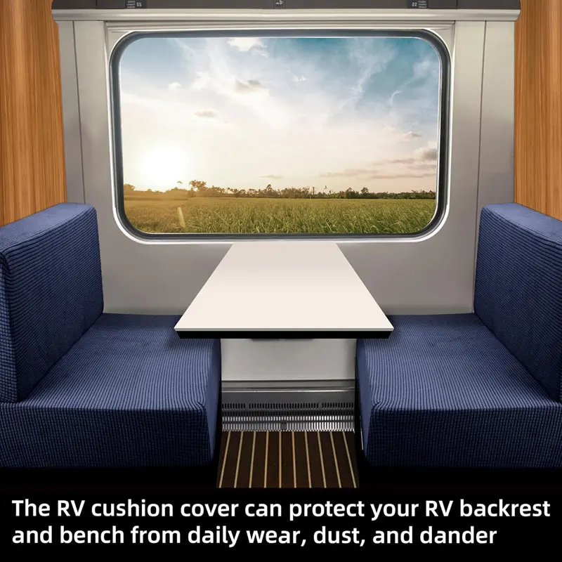 waterproof RV Dinette CushionsStretch Sofa Seat Slipcovers - Washable Loveseat Sofa Furniture Protector for RV Camper Car Bench