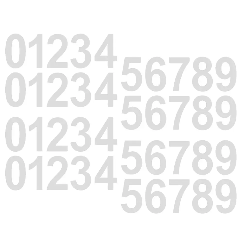 

4 set Reflective Mailbox Numbers Stickers 4 Sets White 3 Inch Classic Style Waterproof Durable Address Decals Self for Mailboxes