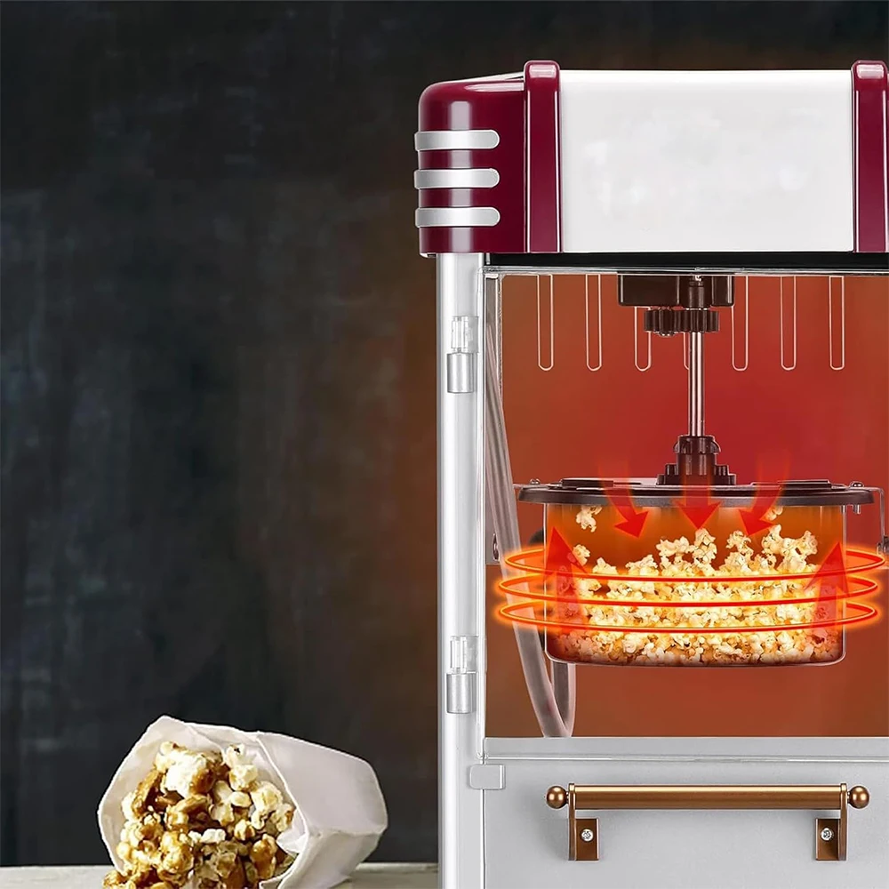 

Popcorn machine, electric plastic popcorn vending machine, for commercial and domestic use