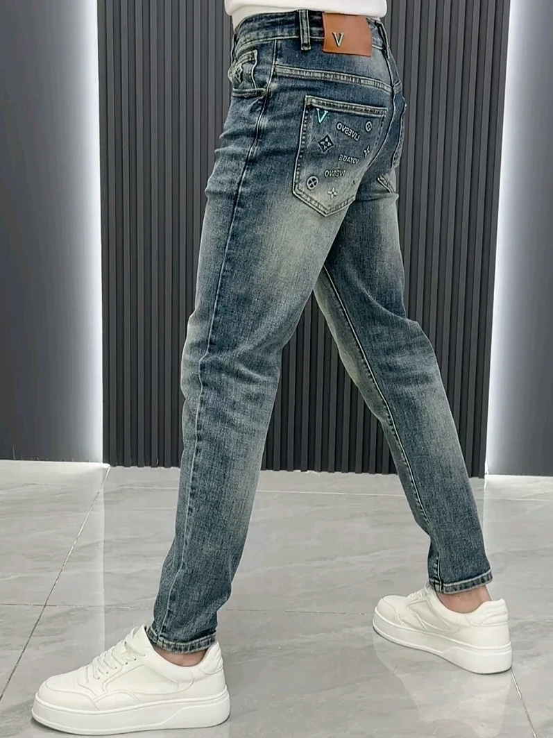

High Quali Faionable Men's Jeans Spring Autumn New Arrival Premium Feel Lightweight Versatile Sli Slim Fit Straight Leg