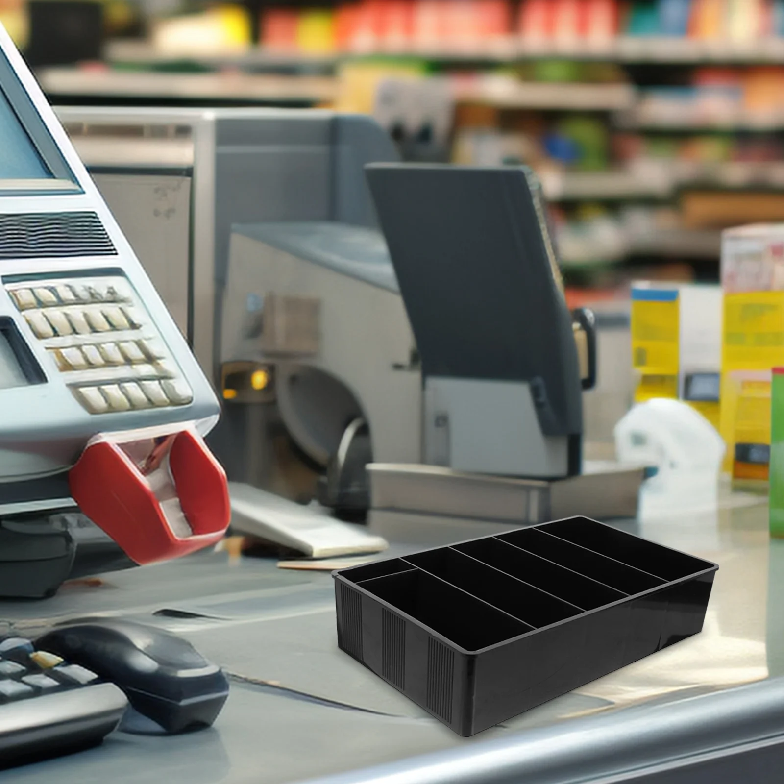 Cash Holder Money Tray with 4 Coin 5 Bill Slots Portable Currency Till for Various Commercial Needs Cash Holder