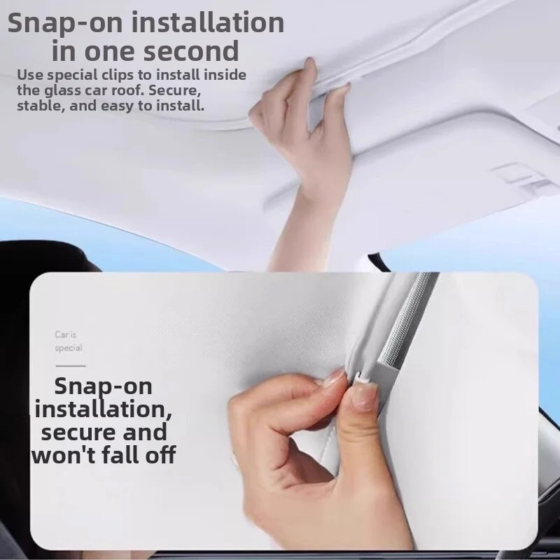 For Toyota BZ5 ice crystal/suede/graphene split SunShades Glass Roof Sunshade Sunroof Skylight Sunshade cooling sun protection