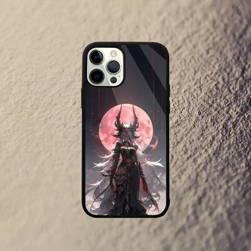 Demon Witch Satan Anime Phone Case For iPhone 16,15,14,13,12,11,Pro,Max,Plus,Mini,SE New Magsafe Magnetic Wireless Charging