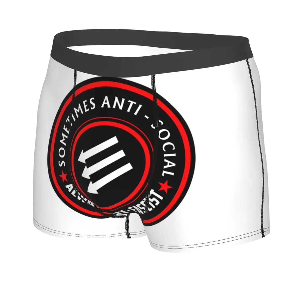 Custom Antifaschistische Aktion Antifa Underwear Men Breathbale Boxer Briefs