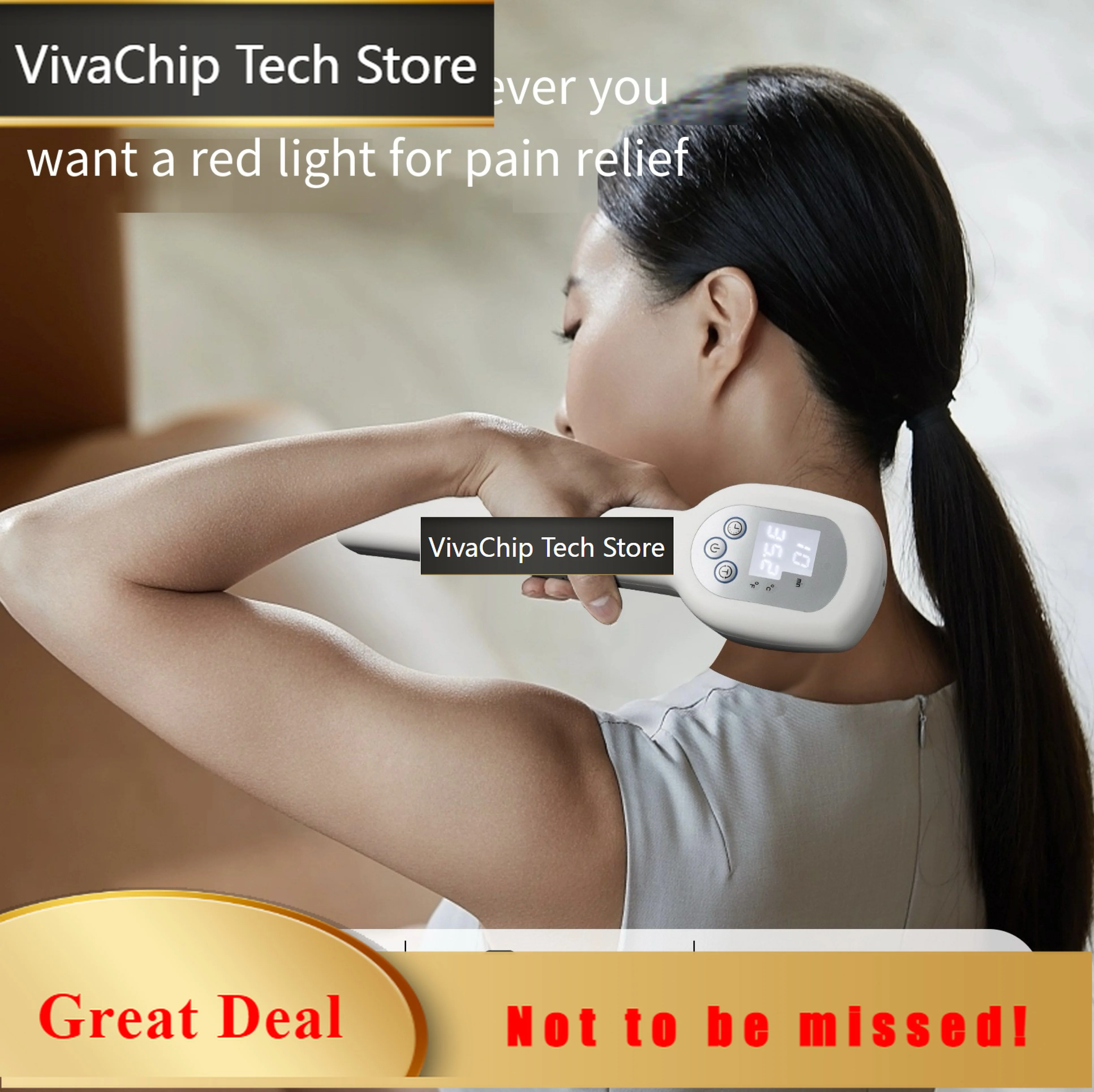 VivaCTHome Infrared Warm Red Light Physiotherapy Instrument Whole Body Relaxation Relieve Pain Tender White Skin