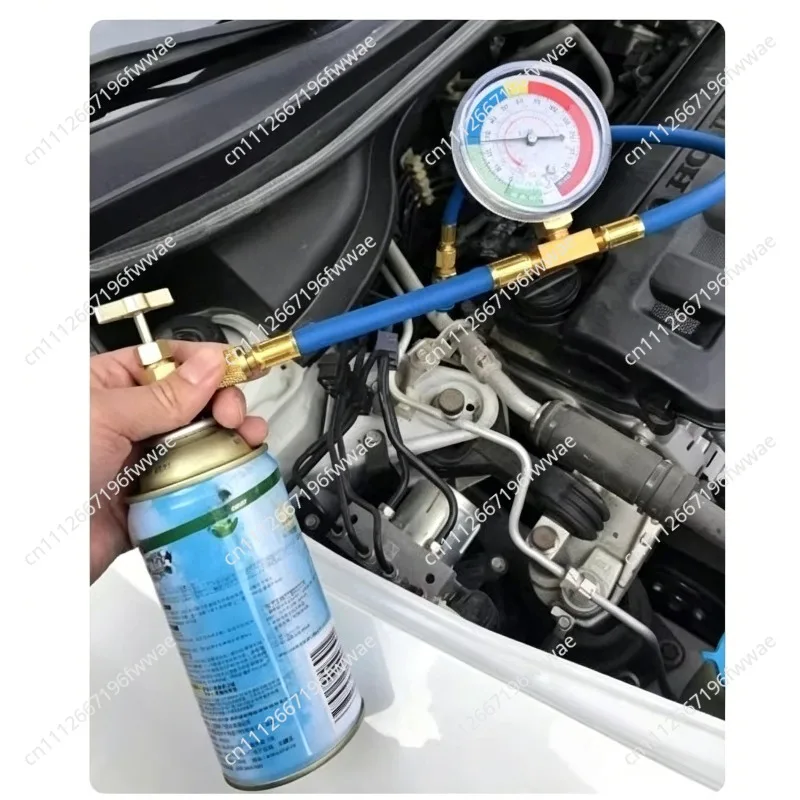 R134A Automotive Air Conditioner Refrigerant, Refrigerant Snow, Liquid and Fluoride Filling Tool DIY Supplementary Fluoride Tube