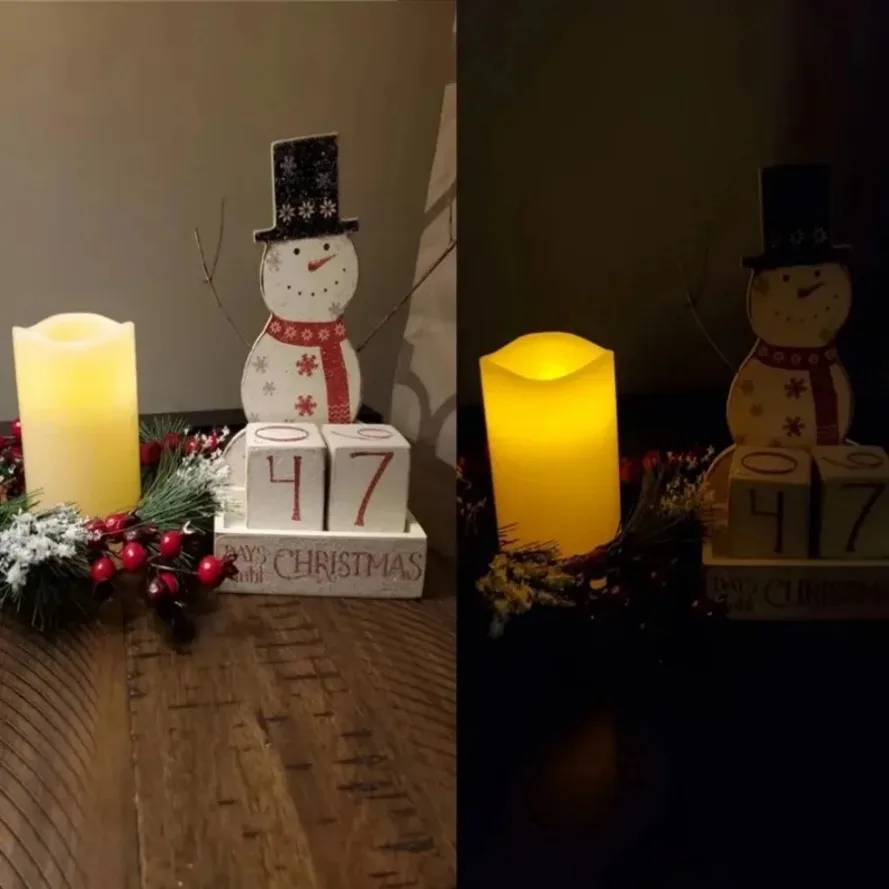 Vela portátil con batería LED, luz oscilante sin llama para vacaciones, fiesta de cumpleaños, boda, suministros de decoración de dormitorio,