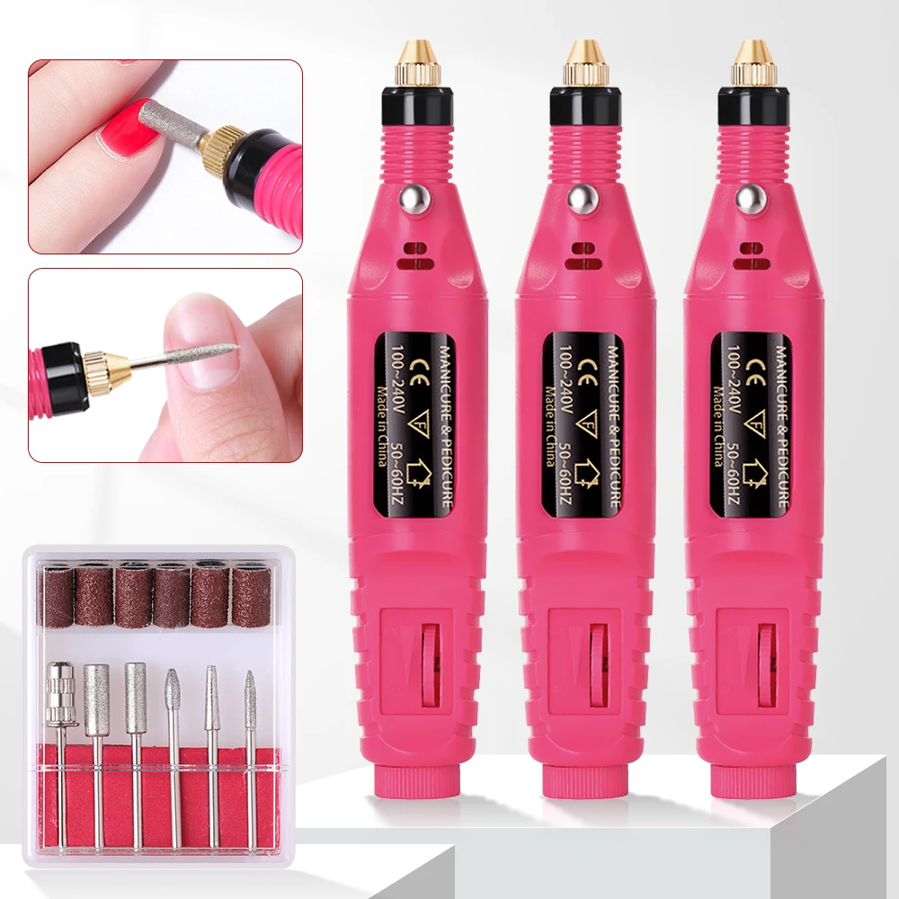 LULAA-Ponceuse à ongles électrique, perceuse à ongles, dissolvant de vernis gel, accessoires pour ongles, kit d'outils de manucure