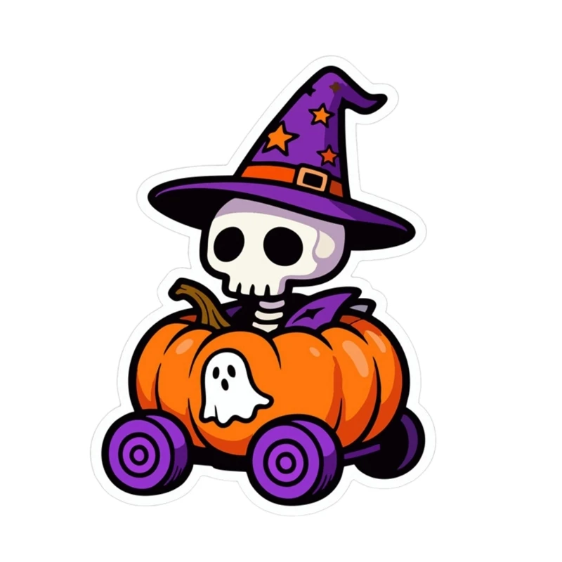 Waterproof Pumpkin Car Stickers Halloween Themed Vehicle Decoration Scratch Resistant Quick Application