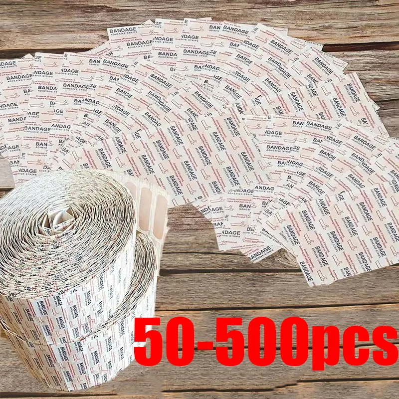 50-500 قطعة الفرقة الإيدز مقاوم للماء تنفس وسادة لاصق الجص الجرح التوازن ملصق الفرقة ضمادة إسعافات أولية الشاش الطبي