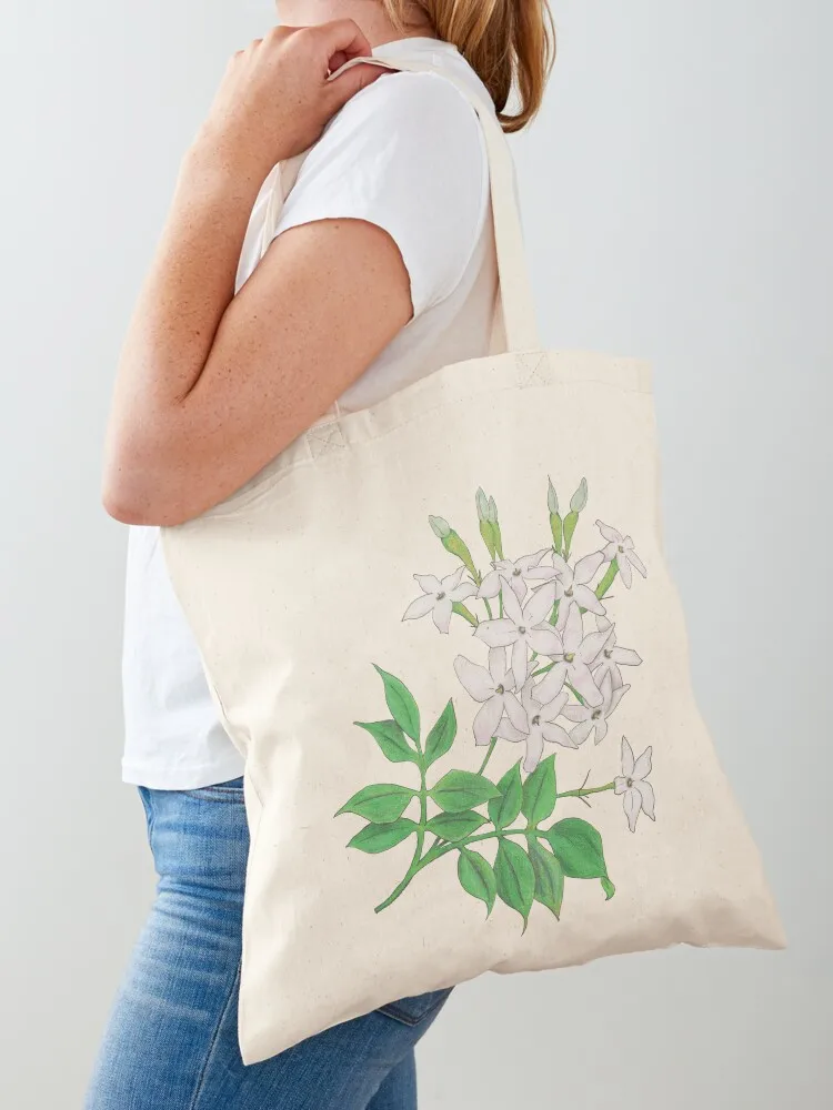 

Jasmine (Jasminum officinale) Tote Bag Cloth bag custom canvas bag Women's shopper