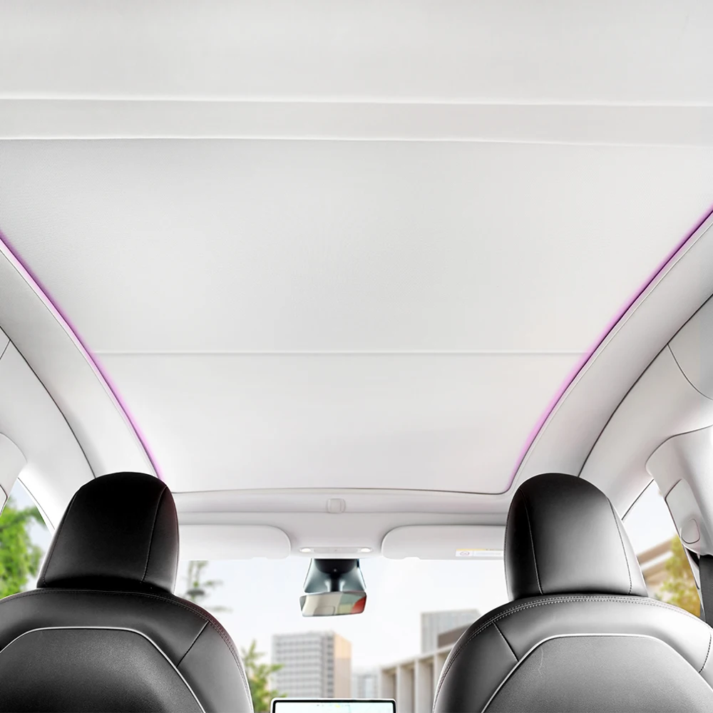 

Car Interior Accessories Electric Sunshade Electric Glass Roof Sunshade for Tesla Model Y 2021+ 2025 2026 Summer UV Protection