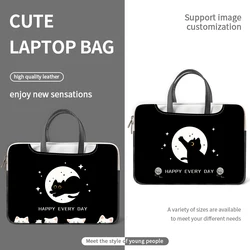 Laptop Bag Sleeve Black Cat Cover Handle Bag13 14 15 17inch Waterproof Shockproof Case Laptop Backpack Messenger Bag Laptop Case