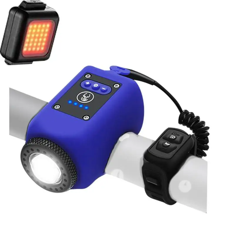 

Электрический велосипедный рожок, велосипедный фонарь, велосипедная сигнализация, водонепроницаемая с 4 режимами, набор задних фонарей, перезаряжаемый через USB, просмотр на 180 градусов