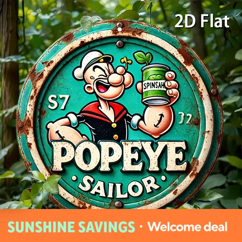 70cm X1m2D Vintage Round Aluminum Sign, Durable Metal Aluminum Sign, Retro 20x20 Cm Circular Aluminum Sign - Suitable For Hom