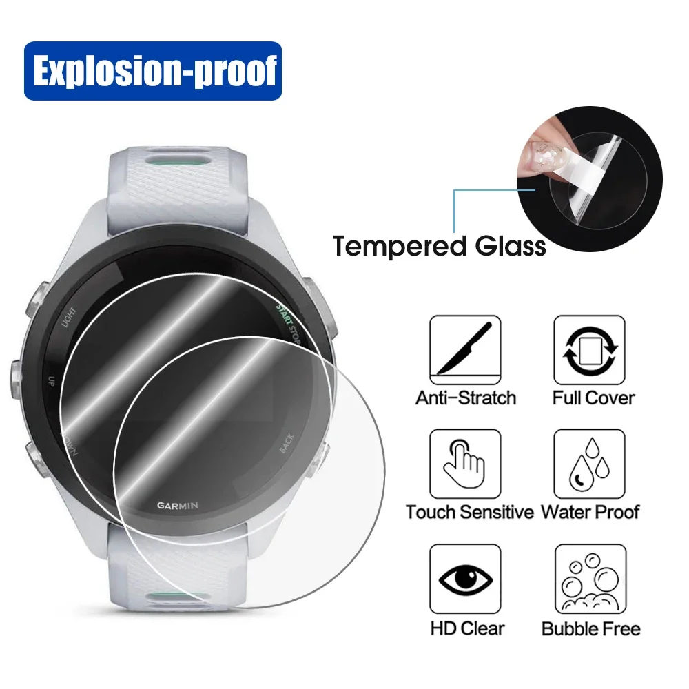 9H Tempered Glass For Garmin Forerunner 935 945 955 965 Forerunner 265 265S 255 255S 235 735XT Smartwatch HD Screen Protector