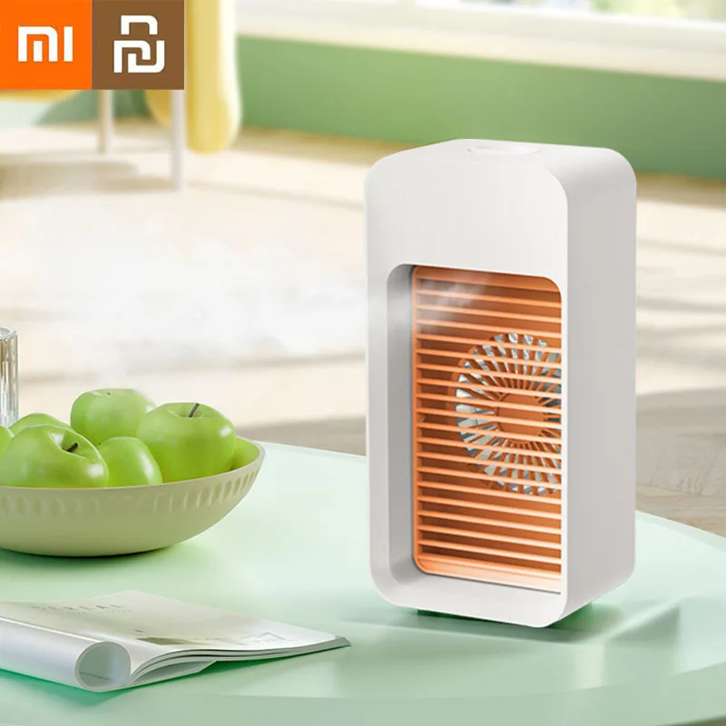 

Youpin Xiaomi Portable Air Conditioner Mini Desktop Fans Air Cooler Water Cooling Spray Fan USB Night lamp Humidification Fan