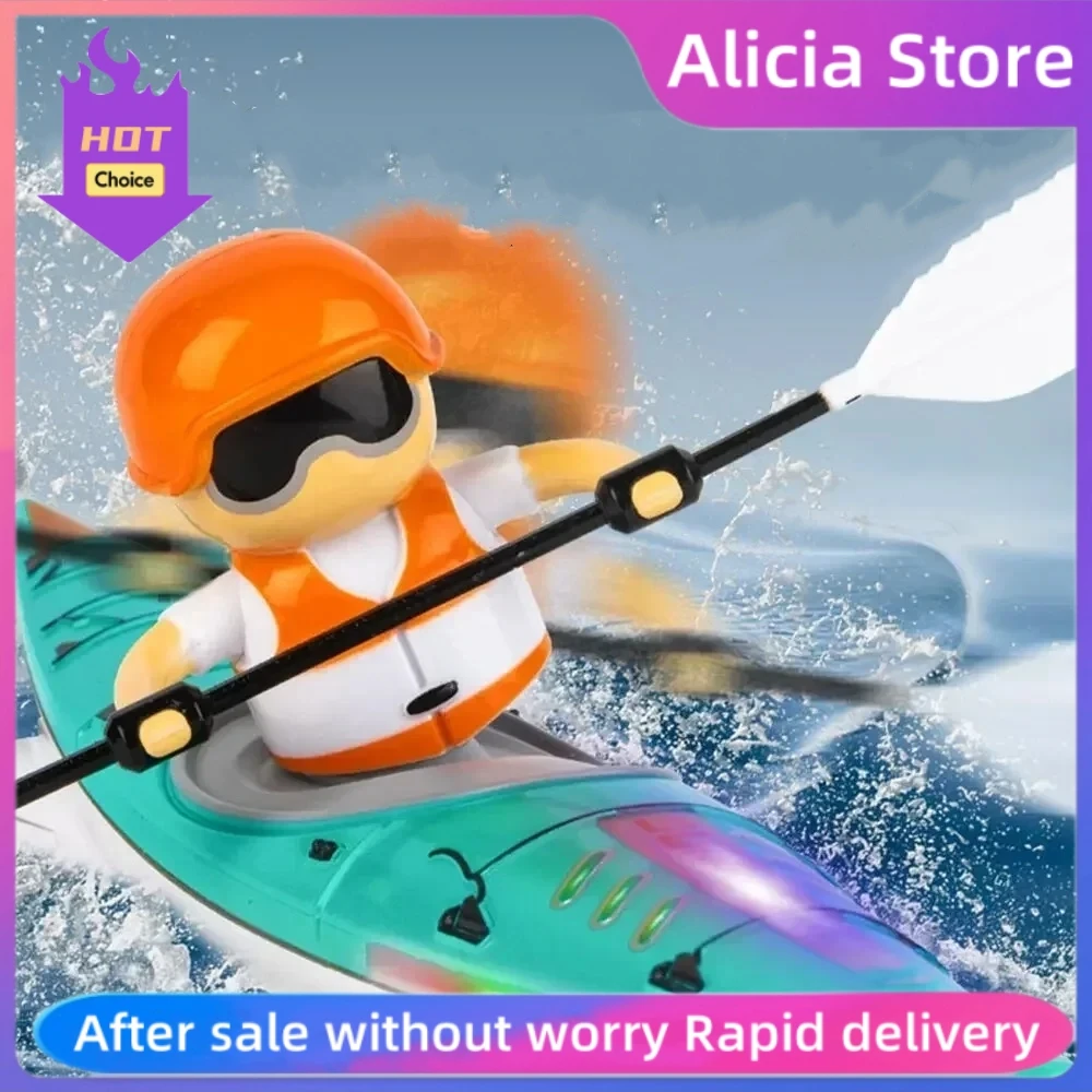 

New HC 810 RTR 2.4G RC Boat Colorful Paddle Remote Control Rowing LED Lights 360 Driving Dual Modes Waterproof Ship Underwater