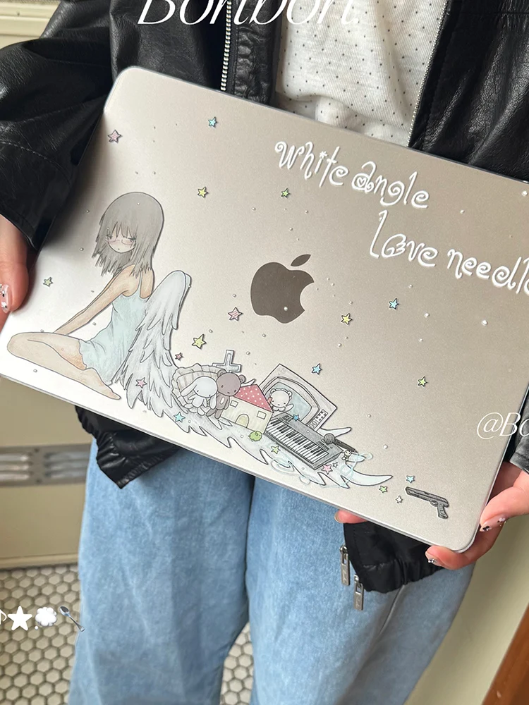 Sweet Cute Girl Notebook Case for Macbook Air 13 13.6 M4 M1 Pro 14 16 Air 15 A1398 13 M3 M2 Cover A3113 A2681 A2442 Anti-Scratc