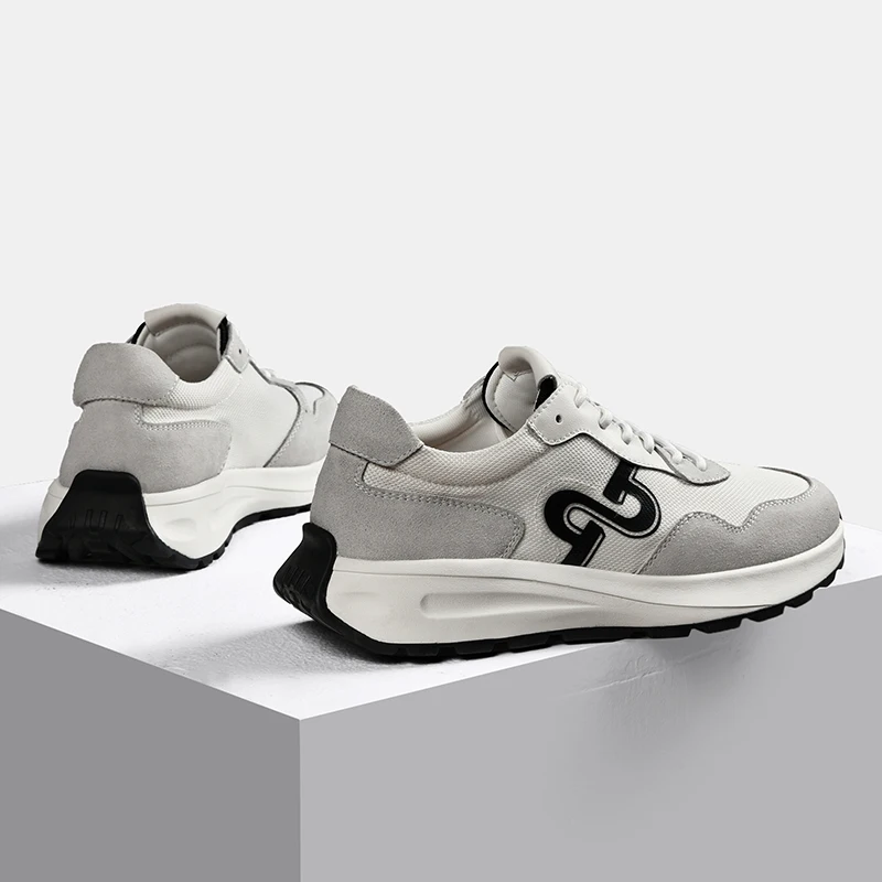 OPP Men's New Cow Leather Shoes Flats With Running Blance Genuine Leather Lace-up Sports 550 Shoes Footwear Sneakers view 4