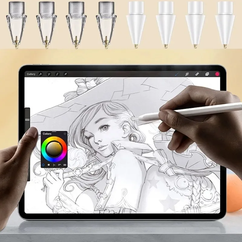 4/1 SZTUK wymiennych końcówek pióra do tabletów Apple Pencil 1 2 generacji Stylus Pencil Nib Premium Odporna na zużycie końcówka pióra do iPencil