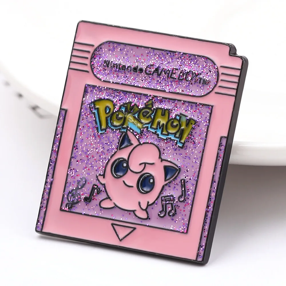 Vintage Game Enamel Pin Glitter Powder Cartoon Anime Figure Brooch Badge Fashion Jewelry for Collectors Party Gift